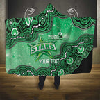 Melbourne Stars NAIDOC Week 2026 Custom Hooded Blanket 50 Years Deadly Indigenous Art Glitter Effect