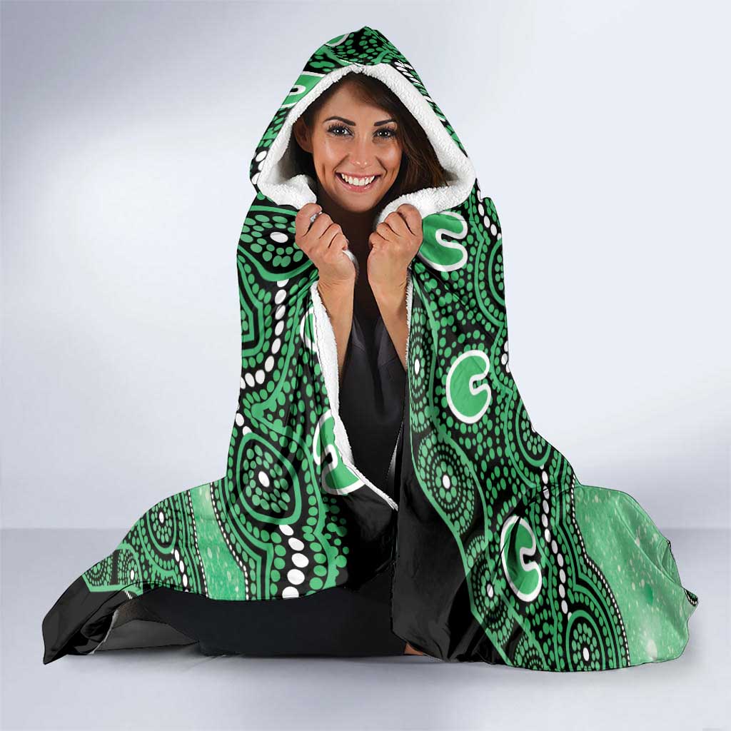 Melbourne Stars NAIDOC Week 2026 Custom Hooded Blanket 50 Years Deadly Indigenous Art Glitter Effect