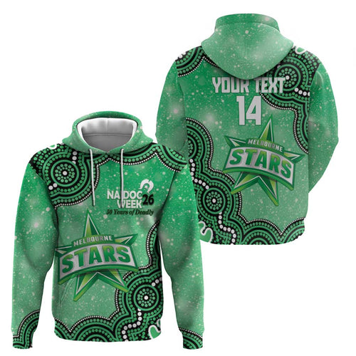 Melbourne Stars NAIDOC Week 2026 Custom Hoodie 50 Years Deadly Indigenous Art Glitter Effect