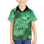 Melbourne Stars NAIDOC Week 2026 Custom Kid Hawaiian Shirt 50 Years Deadly Indigenous Art Glitter Effect