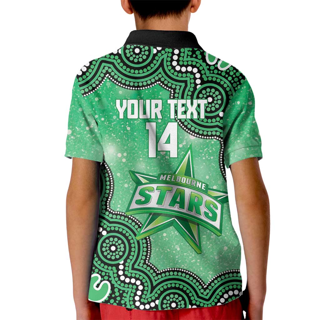 Melbourne Stars NAIDOC Week 2026 Custom Kid Polo Shirt 50 Years Deadly Indigenous Art Glitter Effect
