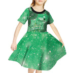 Melbourne Stars NAIDOC Week 2026 Custom Kid Short Sleeve Dress 50 Years Deadly Indigenous Art Glitter Effect
