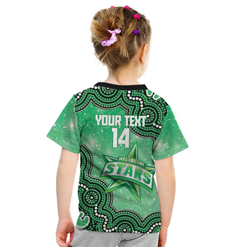 Melbourne Stars NAIDOC Week 2026 Custom Kid T Shirt 50 Years Deadly Indigenous Art Glitter Effect