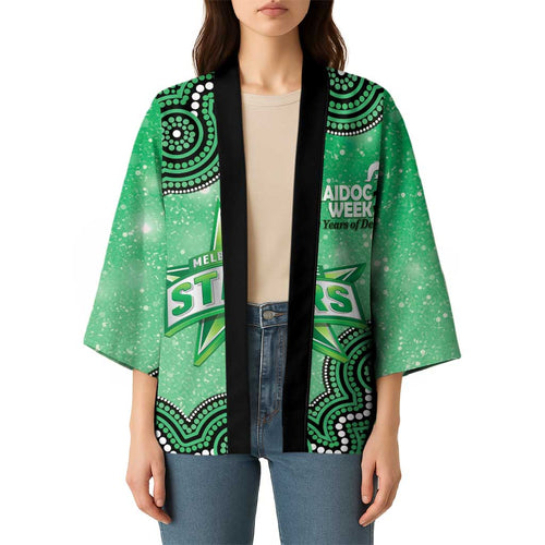 Melbourne Stars NAIDOC Week 2026 Custom Kimono 50 Years Deadly Indigenous Art Glitter Effect