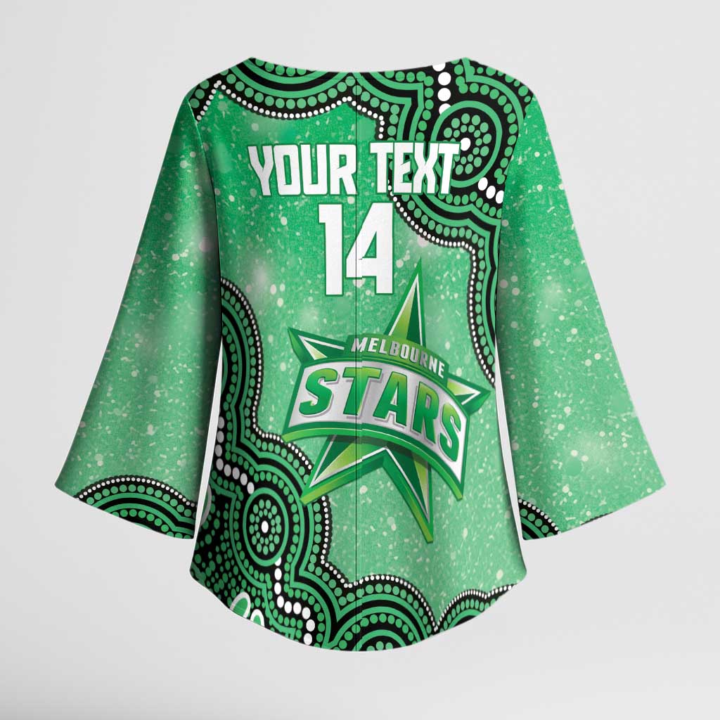 Melbourne Stars NAIDOC Week 2026 Custom Kimono Sleeve Blouse 50 Years Deadly Indigenous Art Glitter Effect