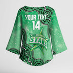 Melbourne Stars NAIDOC Week 2026 Custom Kimono Sleeve Blouse 50 Years Deadly Indigenous Art Glitter Effect