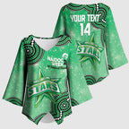 Melbourne Stars NAIDOC Week 2026 Custom Kimono Sleeve Blouse 50 Years Deadly Indigenous Art Glitter Effect