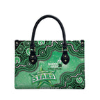 Melbourne Stars NAIDOC Week 2026 Custom Leather Bag 50 Years Deadly Indigenous Art Glitter Effect