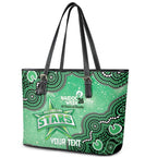 Melbourne Stars NAIDOC Week 2026 Custom Leather Tote Bag 50 Years Deadly Indigenous Art Glitter Effect