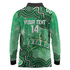 Melbourne Stars NAIDOC Week 2026 Custom Long Sleeve Polo Shirt 50 Years Deadly Indigenous Art Glitter Effect