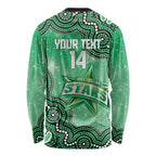 Melbourne Stars NAIDOC Week 2026 Custom Long Sleeve Shirt 50 Years Deadly Indigenous Art Glitter Effect