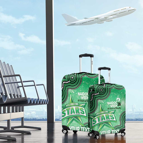 Melbourne Stars NAIDOC Week 2026 Custom Luggage Cover 50 Years Deadly Indigenous Art Glitter Effect