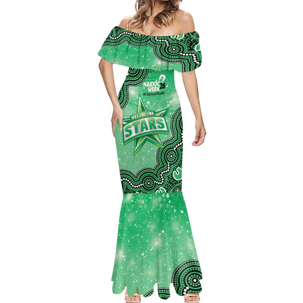 Melbourne Stars NAIDOC Week 2026 Custom Mermaid Dress 50 Years Deadly Indigenous Art Glitter Effect