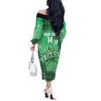 Melbourne Stars NAIDOC Week 2026 Custom Off The Shoulder Long Sleeve Dress 50 Years Deadly Indigenous Art Glitter Effect