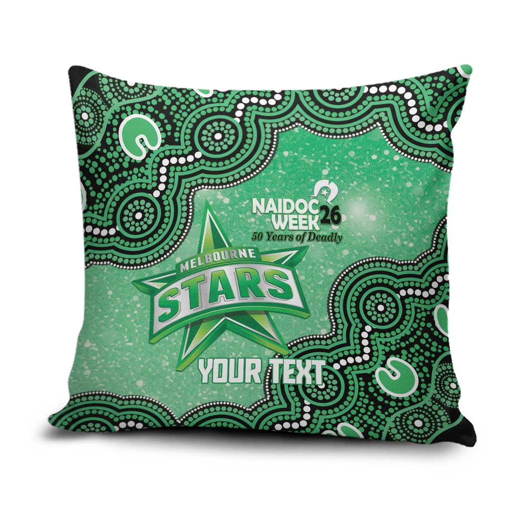 Melbourne Stars NAIDOC Week 2026 Custom Pillow Cover 50 Years Deadly Indigenous Art Glitter Effect