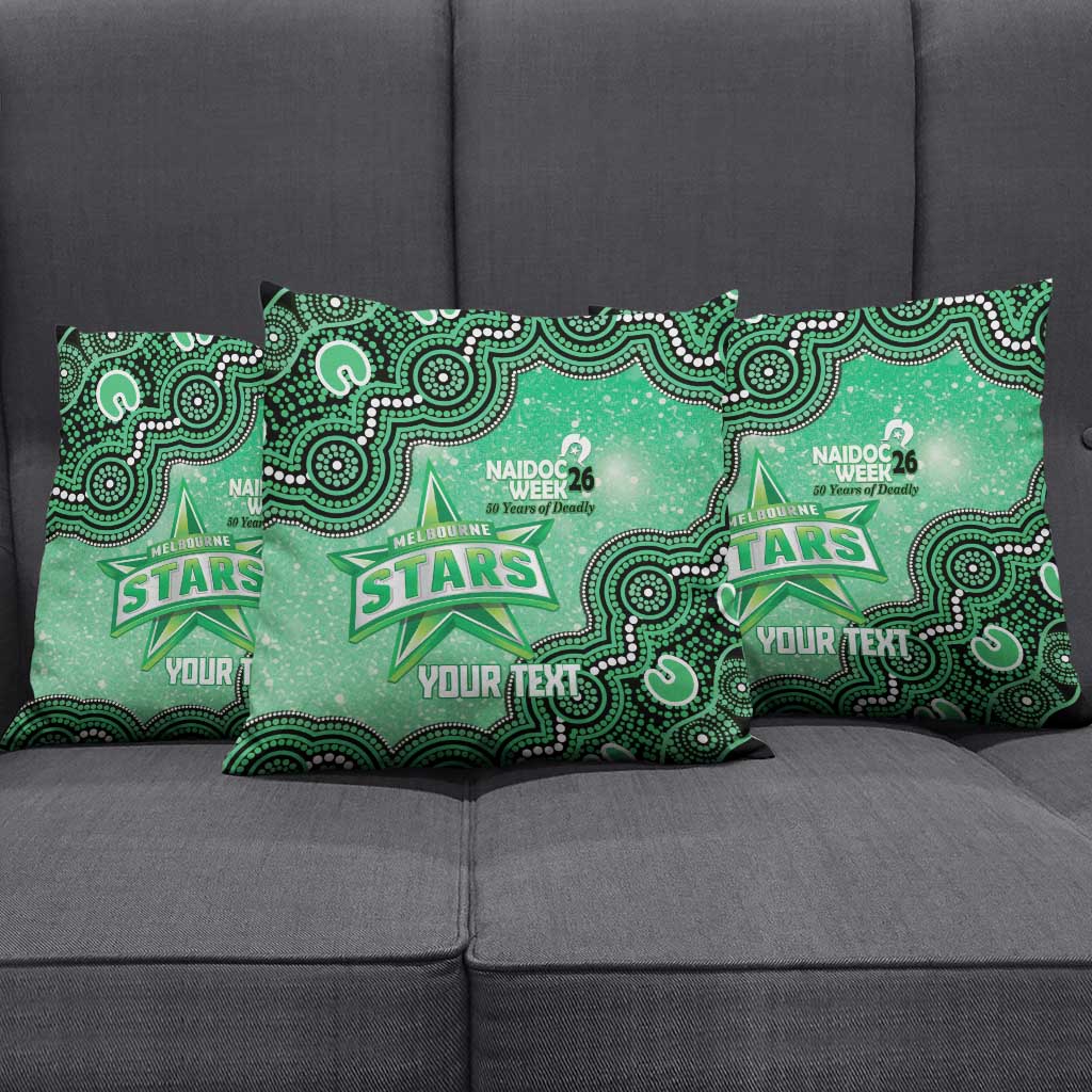 Melbourne Stars NAIDOC Week 2026 Custom Pillow Cover 50 Years Deadly Indigenous Art Glitter Effect