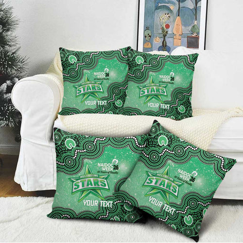 Melbourne Stars NAIDOC Week 2026 Custom Pillow Cover 50 Years Deadly Indigenous Art Glitter Effect