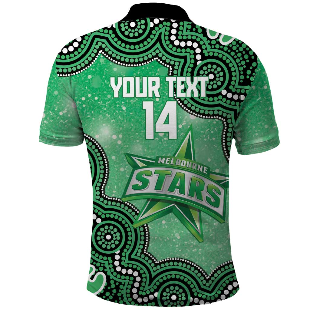 Melbourne Stars NAIDOC Week 2026 Custom Polo Shirt 50 Years Deadly Indigenous Art Glitter Effect