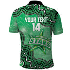 Melbourne Stars NAIDOC Week 2026 Custom Polo Shirt 50 Years Deadly Indigenous Art Glitter Effect