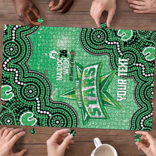 Melbourne Stars NAIDOC Week 2026 Custom Puzzle 50 Years Deadly Indigenous Art Glitter Effect
