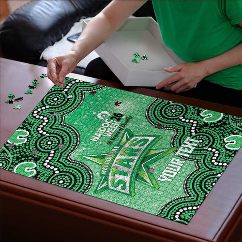 Melbourne Stars NAIDOC Week 2026 Custom Puzzle 50 Years Deadly Indigenous Art Glitter Effect