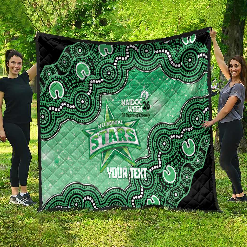 Melbourne Stars NAIDOC Week 2026 Custom Quilt 50 Years Deadly Indigenous Art Glitter Effect