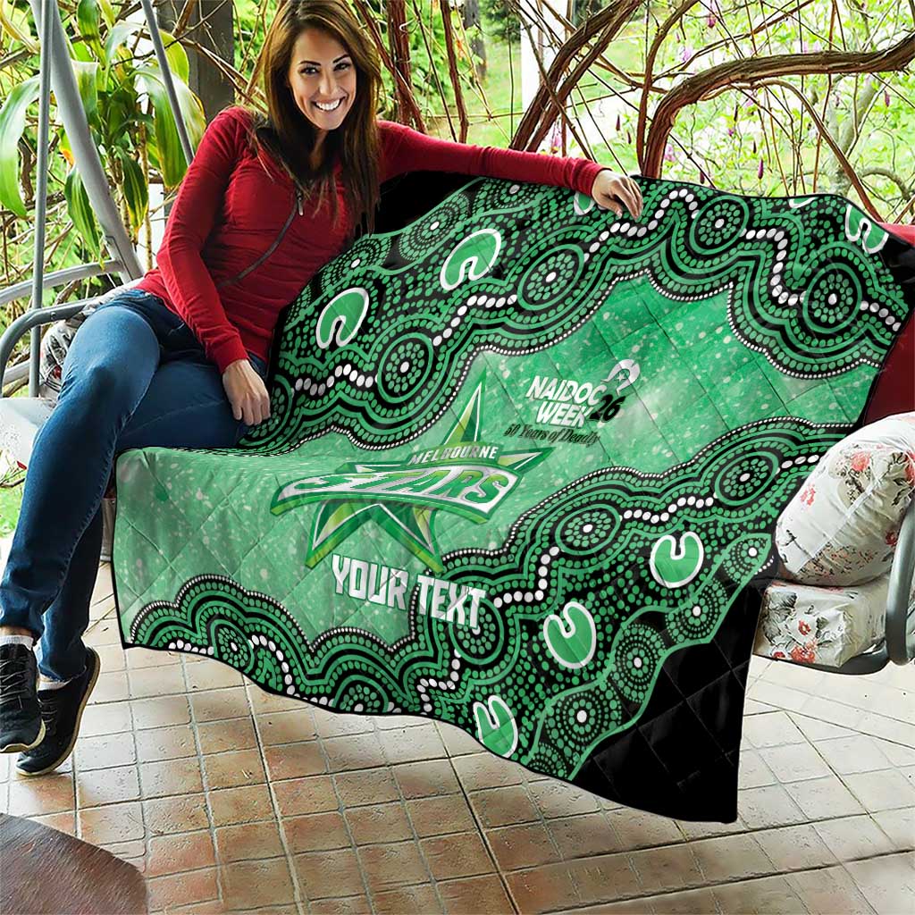 Melbourne Stars NAIDOC Week 2026 Custom Quilt 50 Years Deadly Indigenous Art Glitter Effect