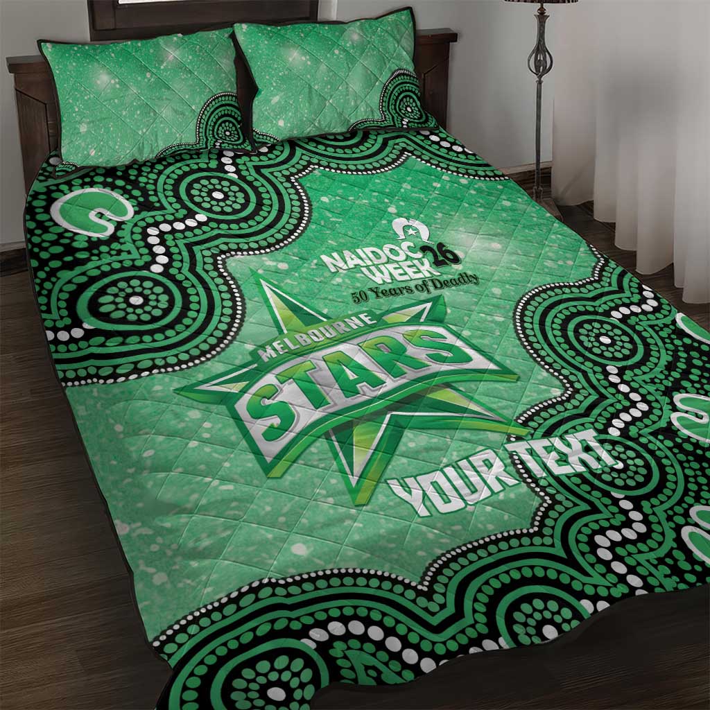 Melbourne Stars NAIDOC Week 2026 Custom Quilt Bed Set 50 Years Deadly Indigenous Art Glitter Effect