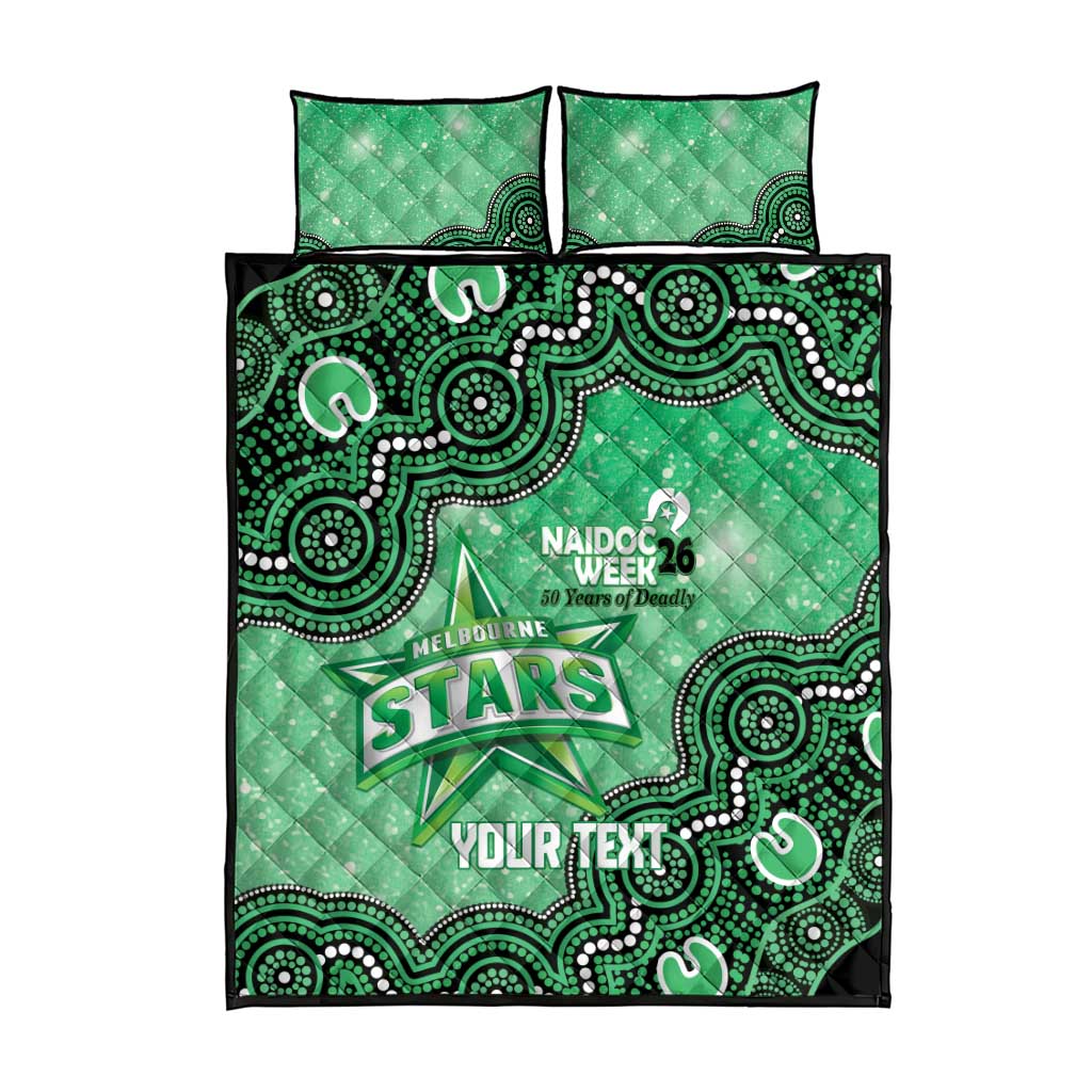 Melbourne Stars NAIDOC Week 2026 Custom Quilt Bed Set 50 Years Deadly Indigenous Art Glitter Effect