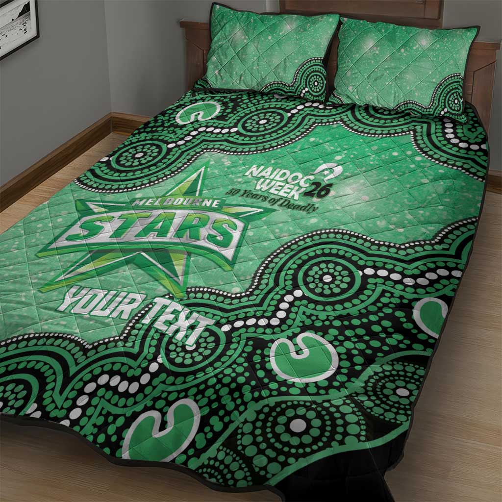 Melbourne Stars NAIDOC Week 2026 Custom Quilt Bed Set 50 Years Deadly Indigenous Art Glitter Effect