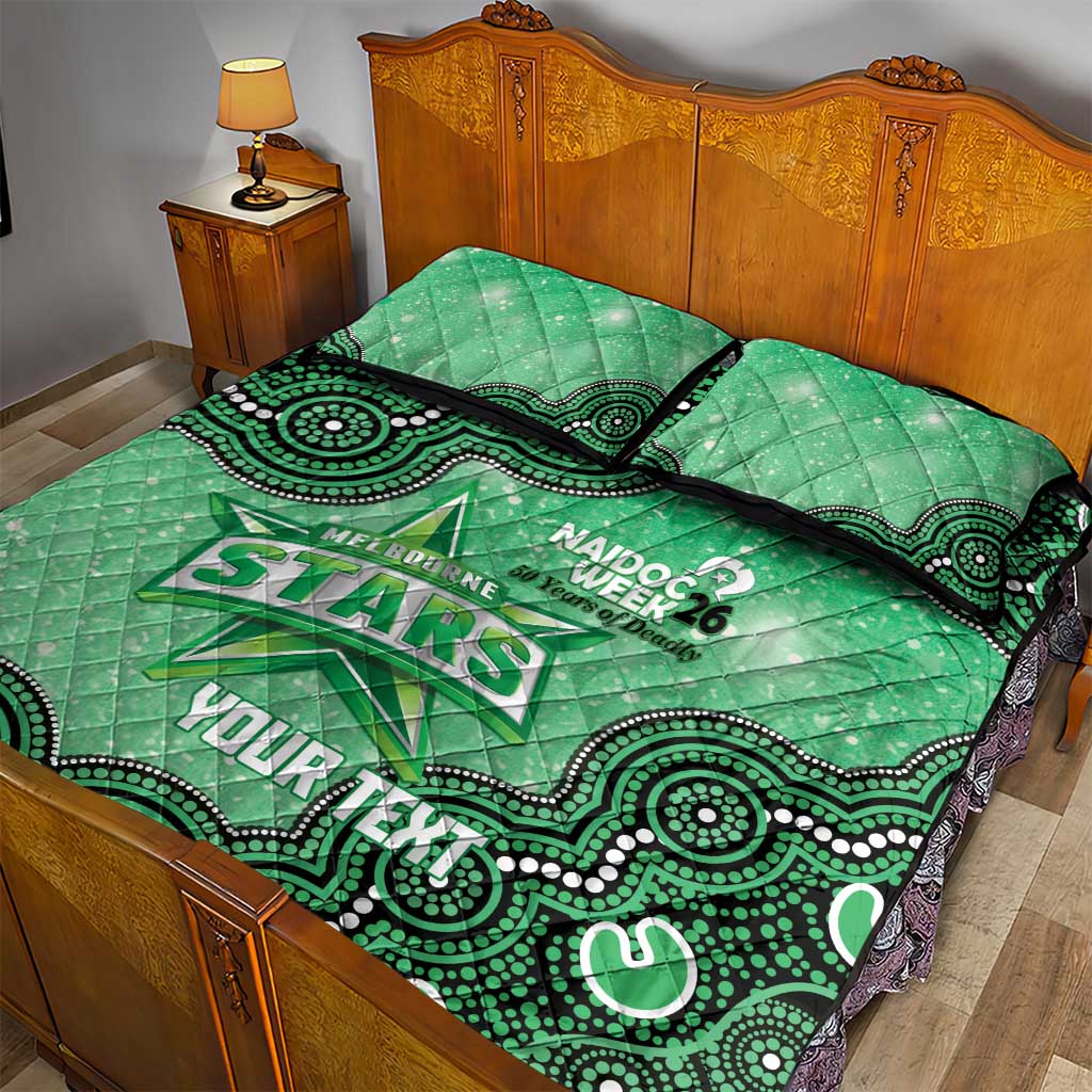 Melbourne Stars NAIDOC Week 2026 Custom Quilt Bed Set 50 Years Deadly Indigenous Art Glitter Effect