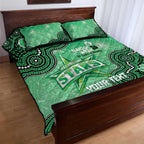 Melbourne Stars NAIDOC Week 2026 Custom Quilt Bed Set 50 Years Deadly Indigenous Art Glitter Effect