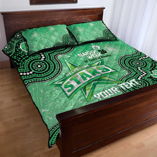 Melbourne Stars NAIDOC Week 2026 Custom Quilt Bed Set 50 Years Deadly Indigenous Art Glitter Effect