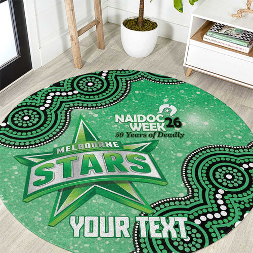 Melbourne Stars NAIDOC Week 2026 Custom Round Carpet 50 Years Deadly Indigenous Art Glitter Effect
