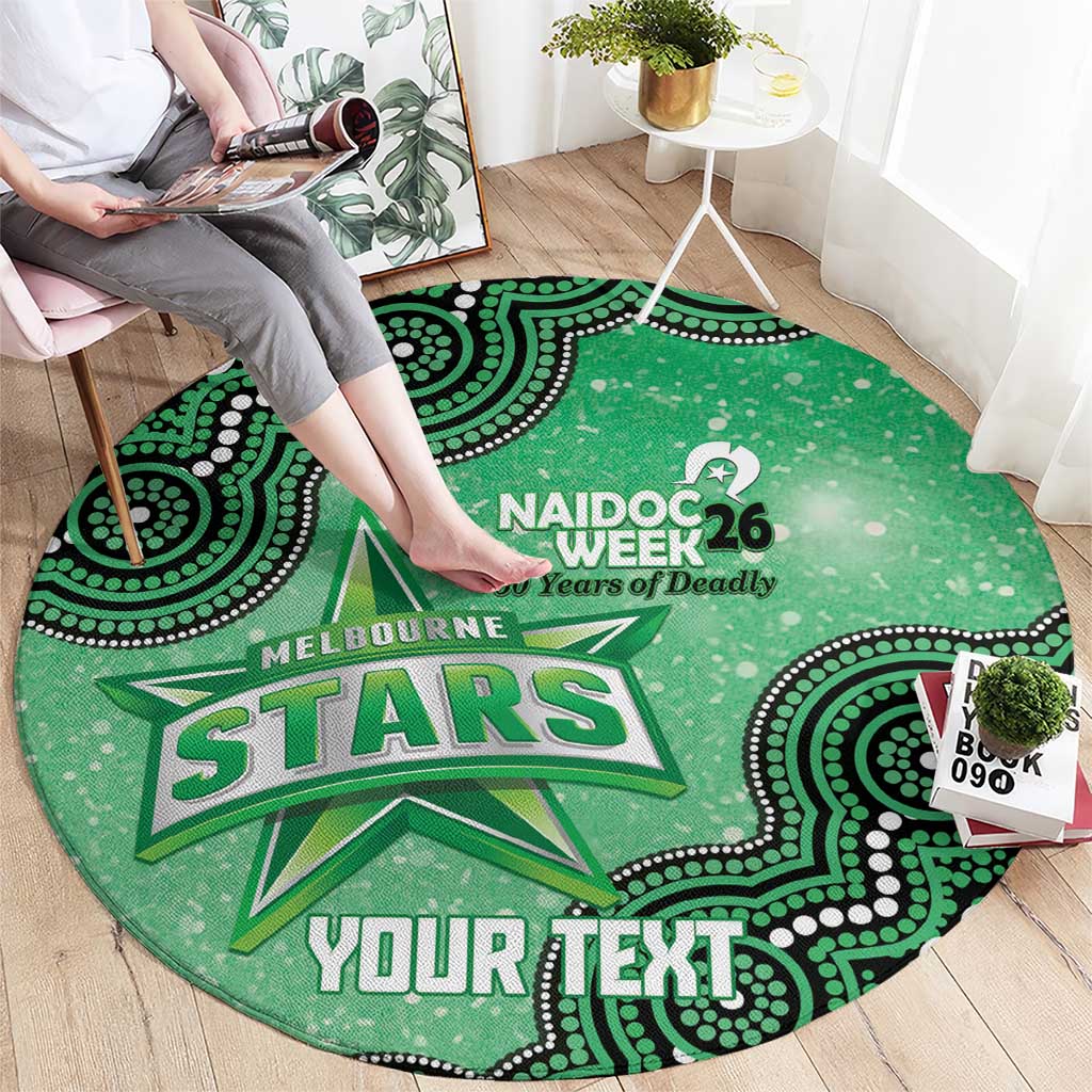 Melbourne Stars NAIDOC Week 2026 Custom Round Carpet 50 Years Deadly Indigenous Art Glitter Effect