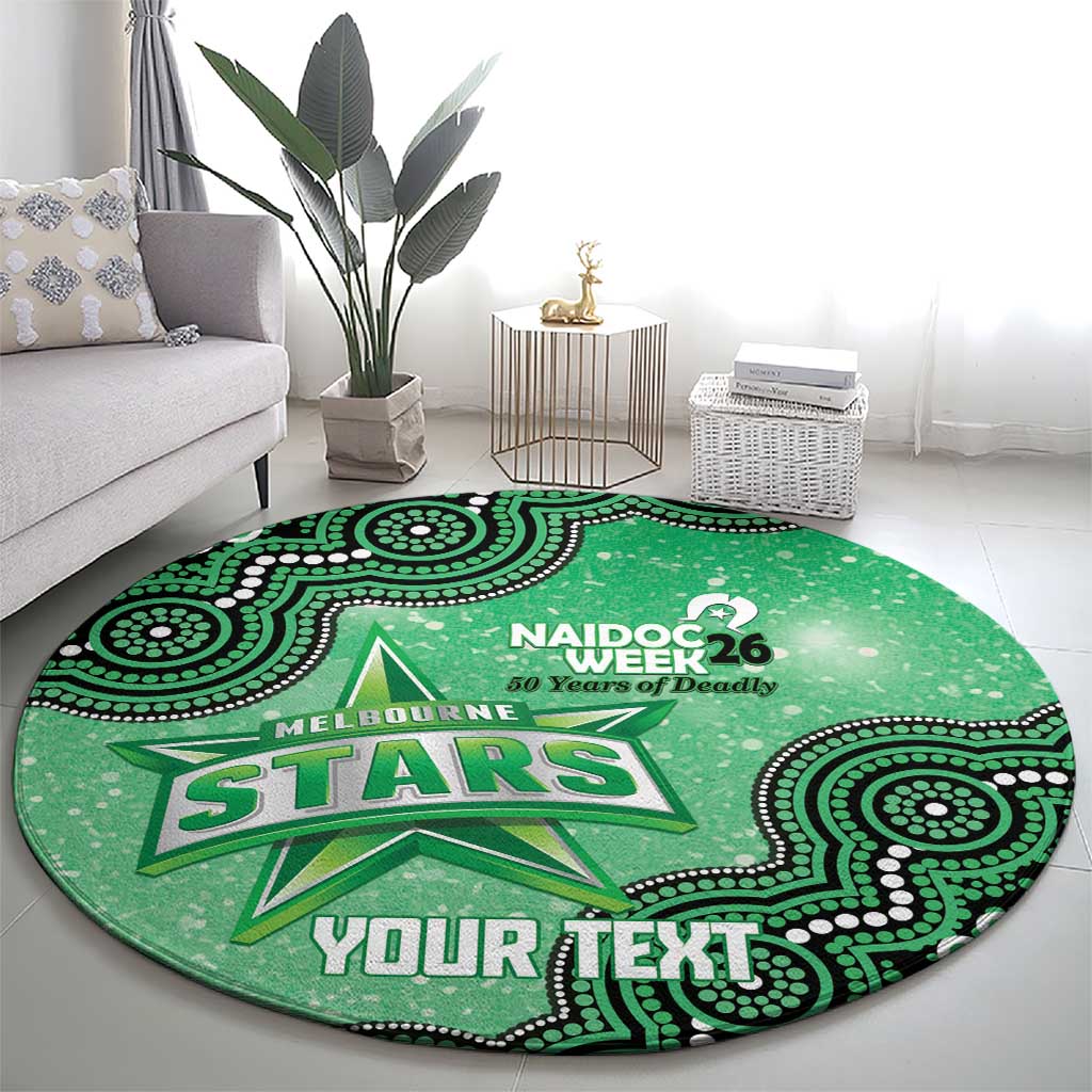 Melbourne Stars NAIDOC Week 2026 Custom Round Carpet 50 Years Deadly Indigenous Art Glitter Effect