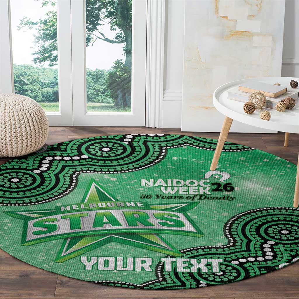 Melbourne Stars NAIDOC Week 2026 Custom Round Carpet 50 Years Deadly Indigenous Art Glitter Effect