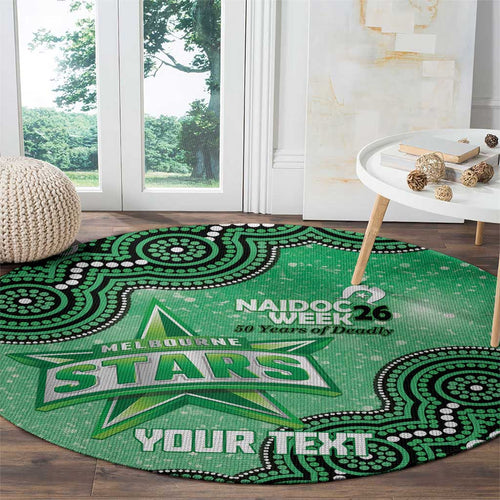 Melbourne Stars NAIDOC Week 2026 Custom Round Carpet 50 Years Deadly Indigenous Art Glitter Effect