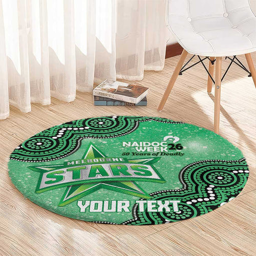 Melbourne Stars NAIDOC Week 2026 Custom Round Carpet 50 Years Deadly Indigenous Art Glitter Effect