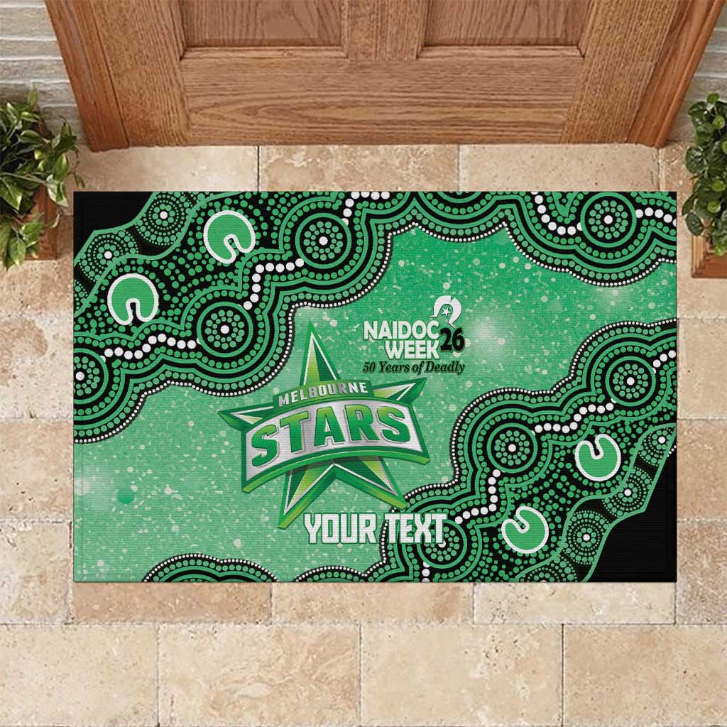 Melbourne Stars NAIDOC Week 2026 Custom Rubber Doormat 50 Years Deadly Indigenous Art Glitter Effect