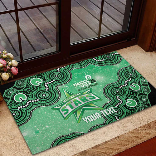 Melbourne Stars NAIDOC Week 2026 Custom Rubber Doormat 50 Years Deadly Indigenous Art Glitter Effect
