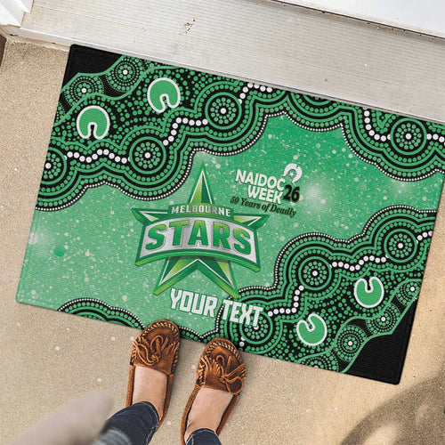 Melbourne Stars NAIDOC Week 2026 Custom Rubber Doormat 50 Years Deadly Indigenous Art Glitter Effect