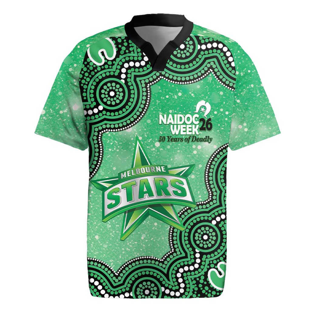 Melbourne Stars NAIDOC Week 2026 Custom Rugby Jersey 50 Years Deadly Indigenous Art Glitter Effect