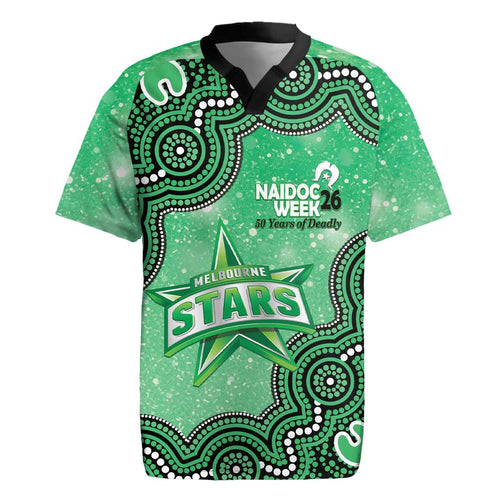 Melbourne Stars NAIDOC Week 2026 Custom Rugby Jersey 50 Years Deadly Indigenous Art Glitter Effect