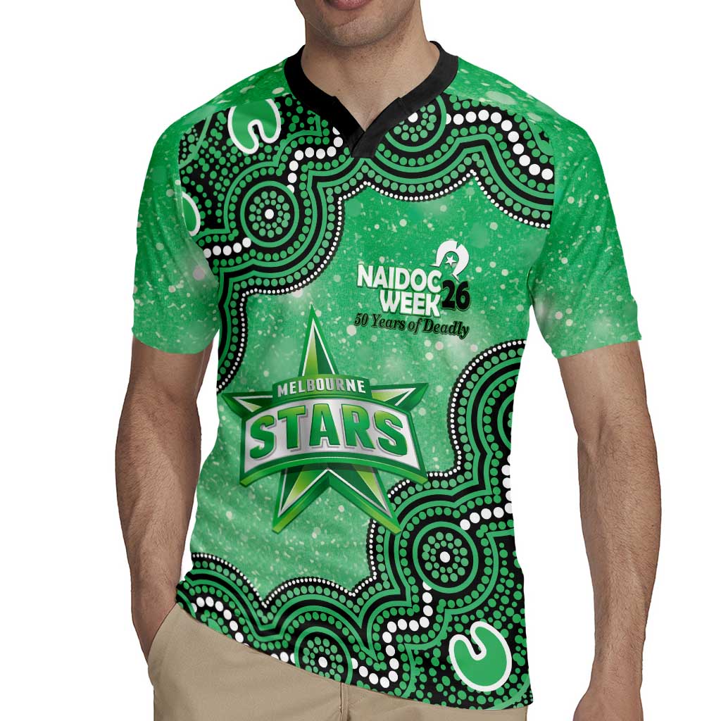 Melbourne Stars NAIDOC Week 2026 Custom Rugby Jersey 50 Years Deadly Indigenous Art Glitter Effect