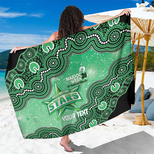 Melbourne Stars NAIDOC Week 2026 Custom Sarong 50 Years Deadly Indigenous Art Glitter Effect