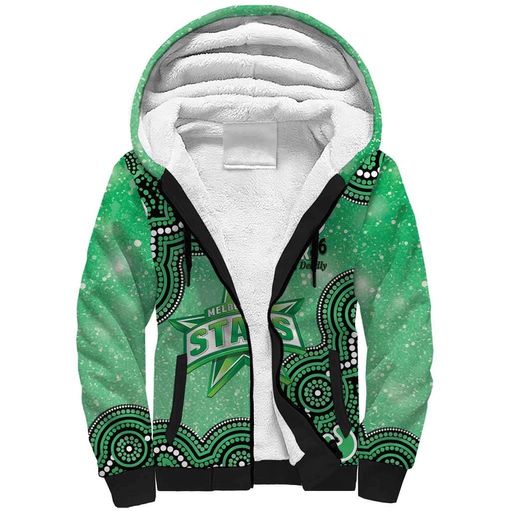 Melbourne Stars NAIDOC Week 2026 Custom Sherpa Hoodie 50 Years Deadly Indigenous Art Glitter Effect