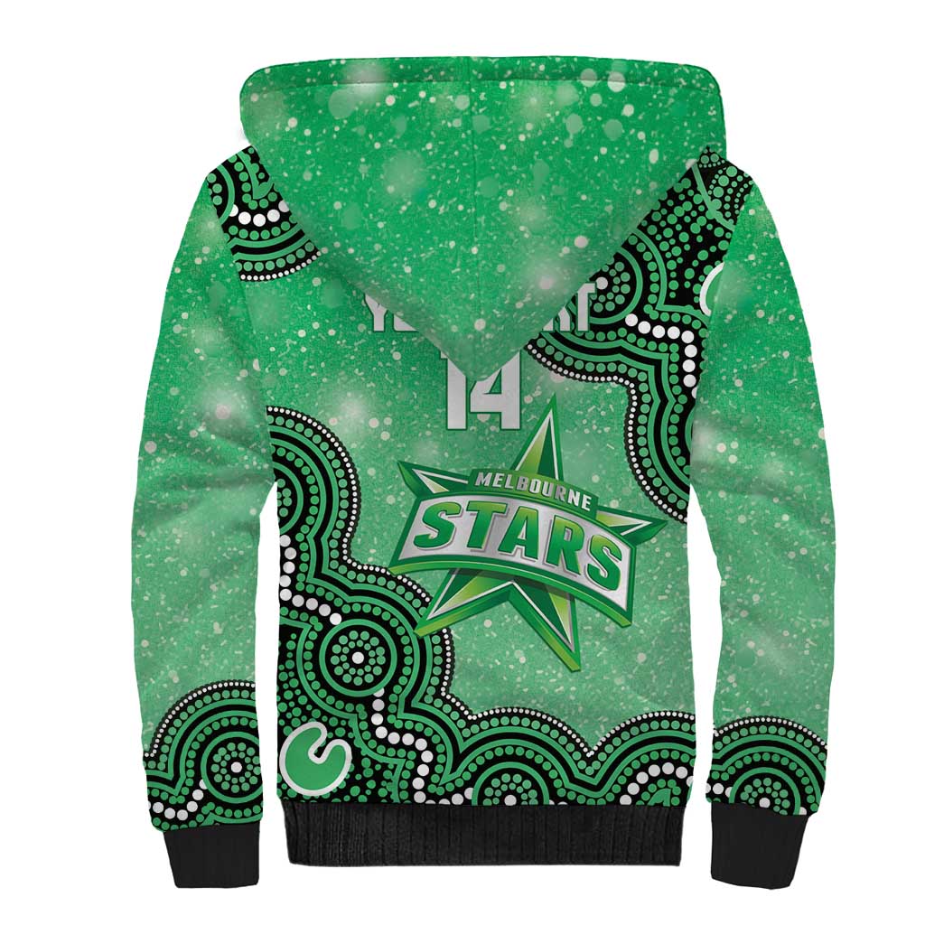 Melbourne Stars NAIDOC Week 2026 Custom Sherpa Hoodie 50 Years Deadly Indigenous Art Glitter Effect