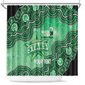 Melbourne Stars NAIDOC Week 2026 Custom Shower Curtain 50 Years Deadly Indigenous Art Glitter Effect