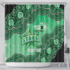 Melbourne Stars NAIDOC Week 2026 Custom Shower Curtain 50 Years Deadly Indigenous Art Glitter Effect